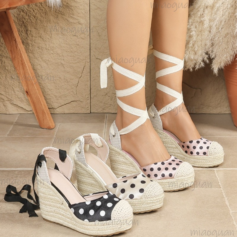 Ribbon Tie Heel - صنادل نسائية جديدة لربيع وصيف 2026