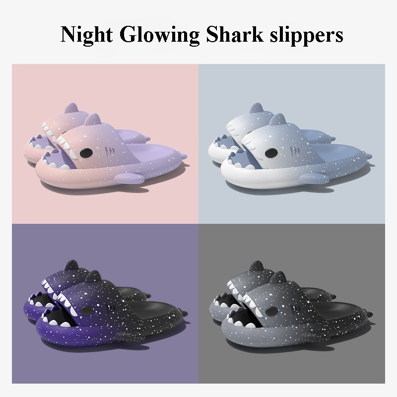 Women'S Shoes To Men'S - لطيف الكرتون القرش النعال للنساء الرجال