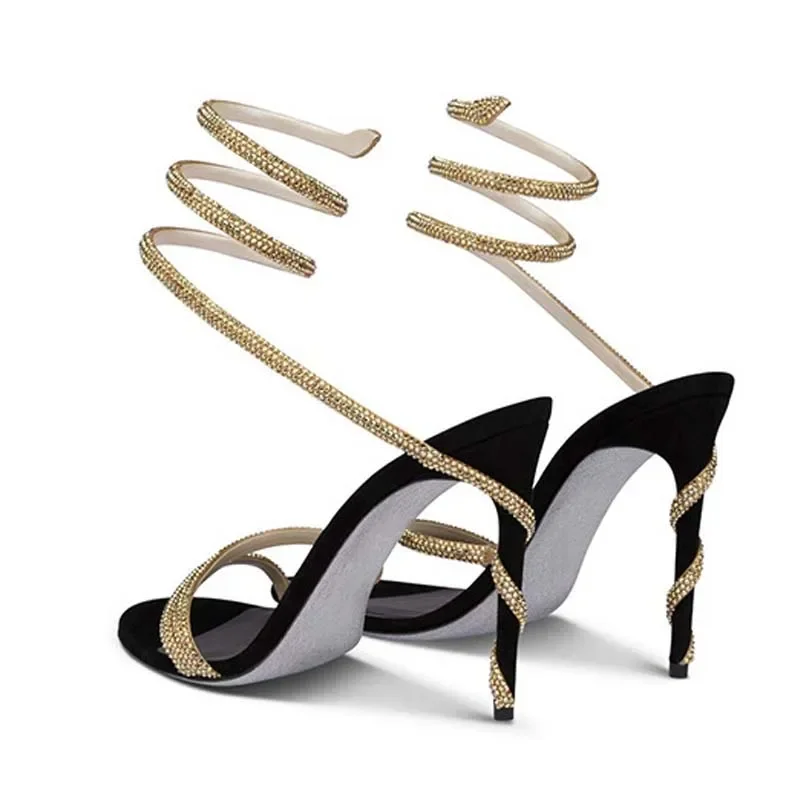 Platform Mule Heel - Eilyken موضة كريستال خنجر عالية الكعب
