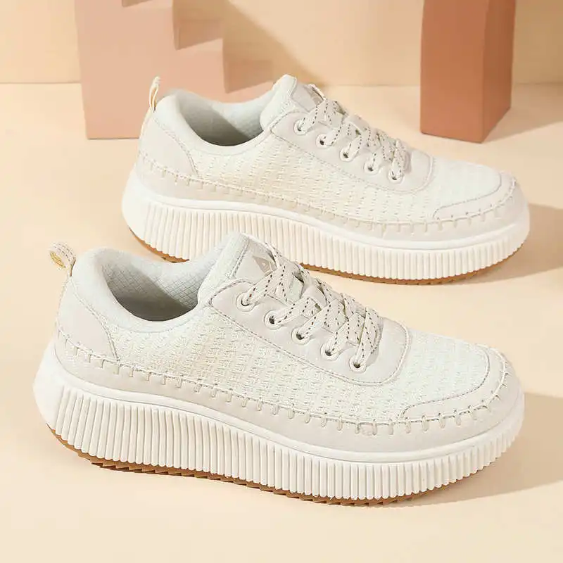 Women Shoes For Big Feet - أحذية نسائية بنية مسطحة أحذية الخريف