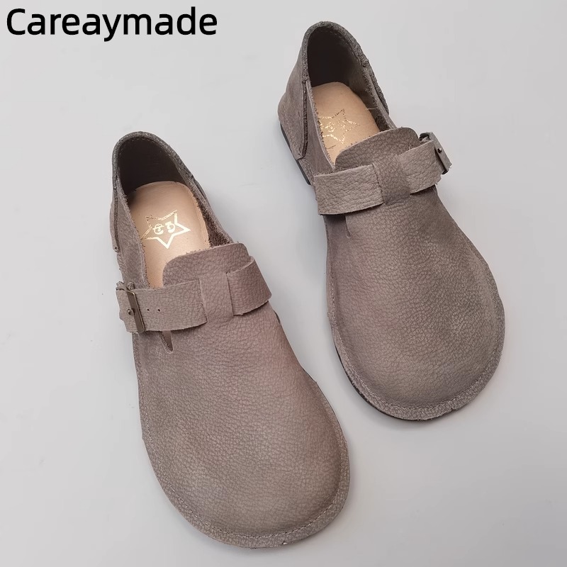 Women Shoes For Big Feet - Careaymade-جلد طبيعي نقية جلد البقر الأحذية