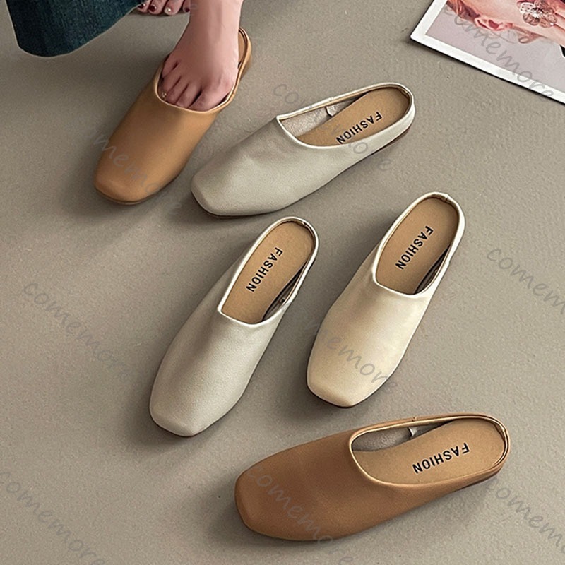 Slip On Mule Flat - Comemore ريترو ساحة رئيس باوتو نصف