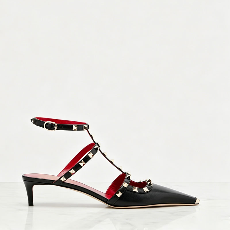 Platform Mule Heel - صنادل نسائية بكعب منخفض ومقدمة مربعة