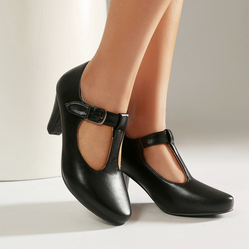 Women'S Xti Shoes - أحذية نسائية ماري جين بحزام على