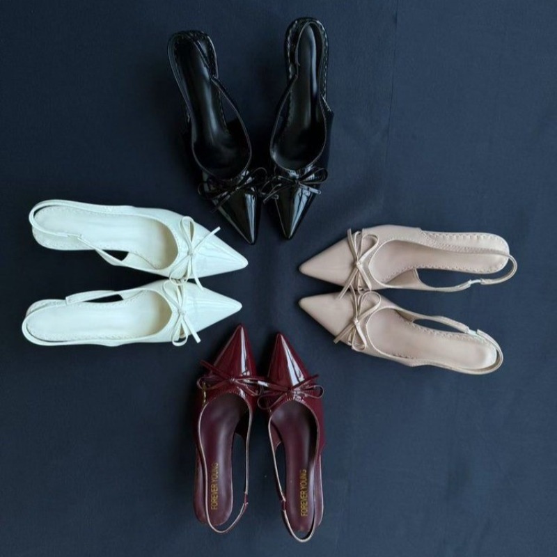 Pointed Toe Flat - صنادل نسائية جديدة أنيقة ومثيرة بكعب