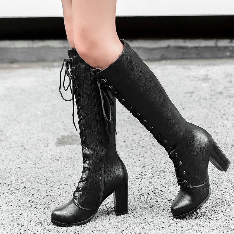 Sock Boot Women - أحذية نسائية بكعب عالٍ سميك منتج