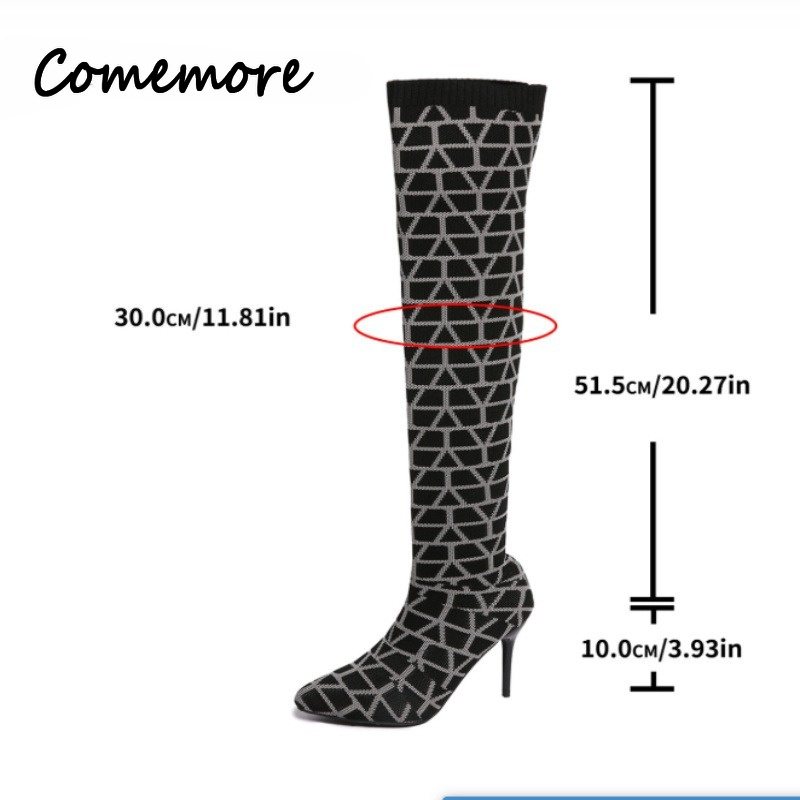 Comemore المرأة 2026 ربيع الخر - مراجعة Sock Boot Women وسعره