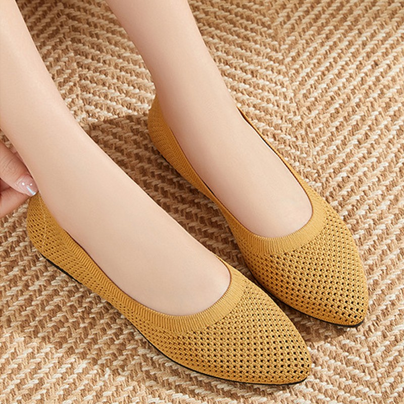 أحذية نسائية مسطحة محبوكة بدون - مراجعة Loafer Flat Women وسعره