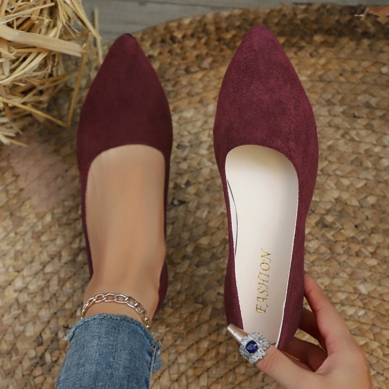 2025 جديد حذاء واحد الفم الضحل - مراجعة Pointed Toe Flat وسعره