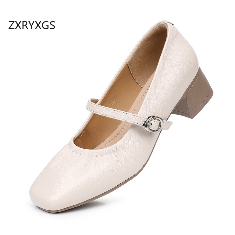 أحذية ZXRYXGS الفاخرة من جلد ا - مراجعة Women Shoes Size 4 In Cm وسعره