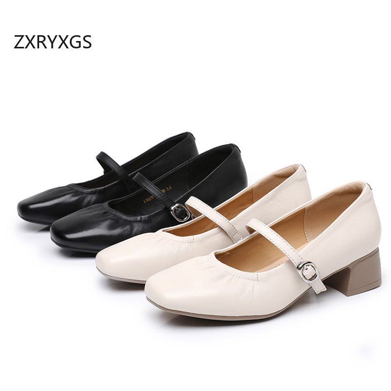 أحذية ZXRYXGS الفاخرة من جلد ا - مراجعة Women Shoes Size 4 In Cm وسعره