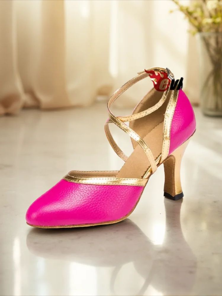 أحذية رقص لاتينية وردية مخصصة  - مراجعة Women Shoes Size 4 In Cm وسعره