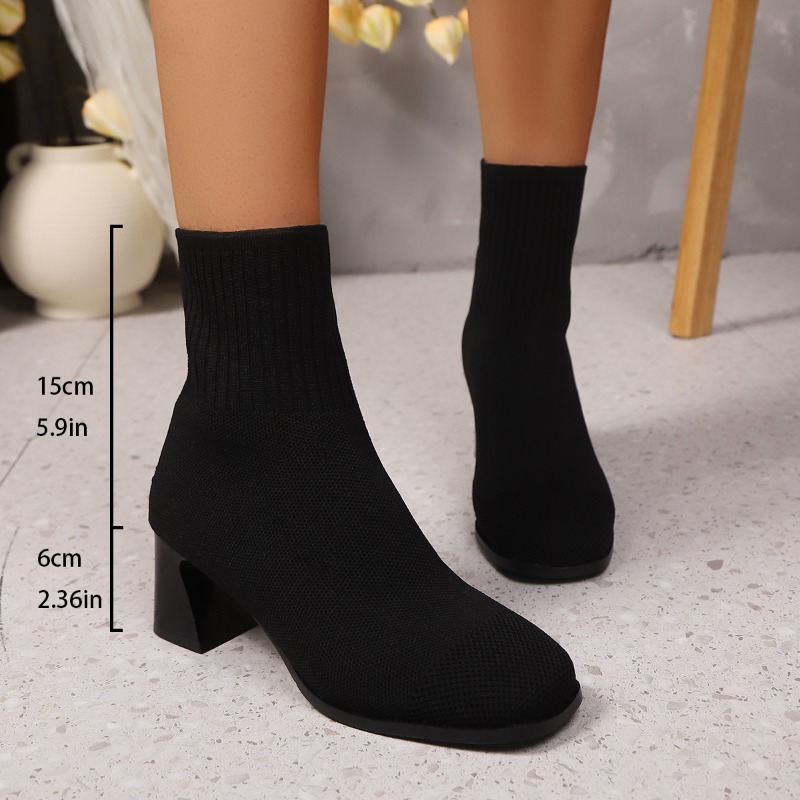 المرأة حذاء من الجلد كعب محبوك - مراجعة Sock Boot Women وسعره