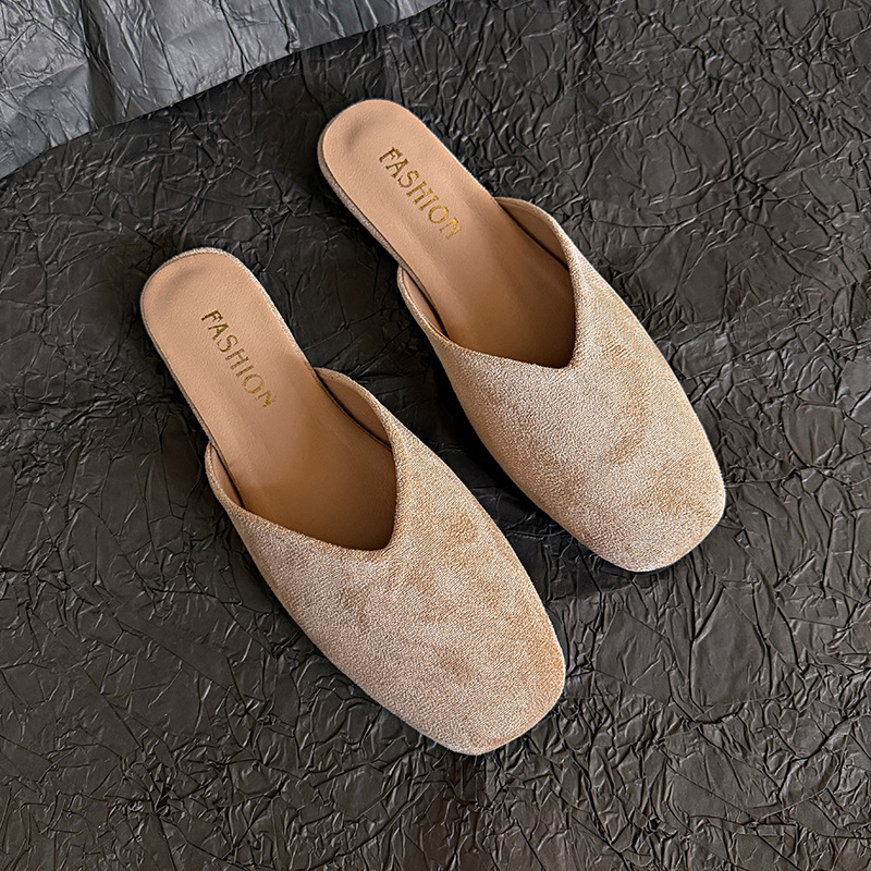 نعال منزلية نسائية صيفية، مفتو - مراجعة Slip On Mule Flat وسعره