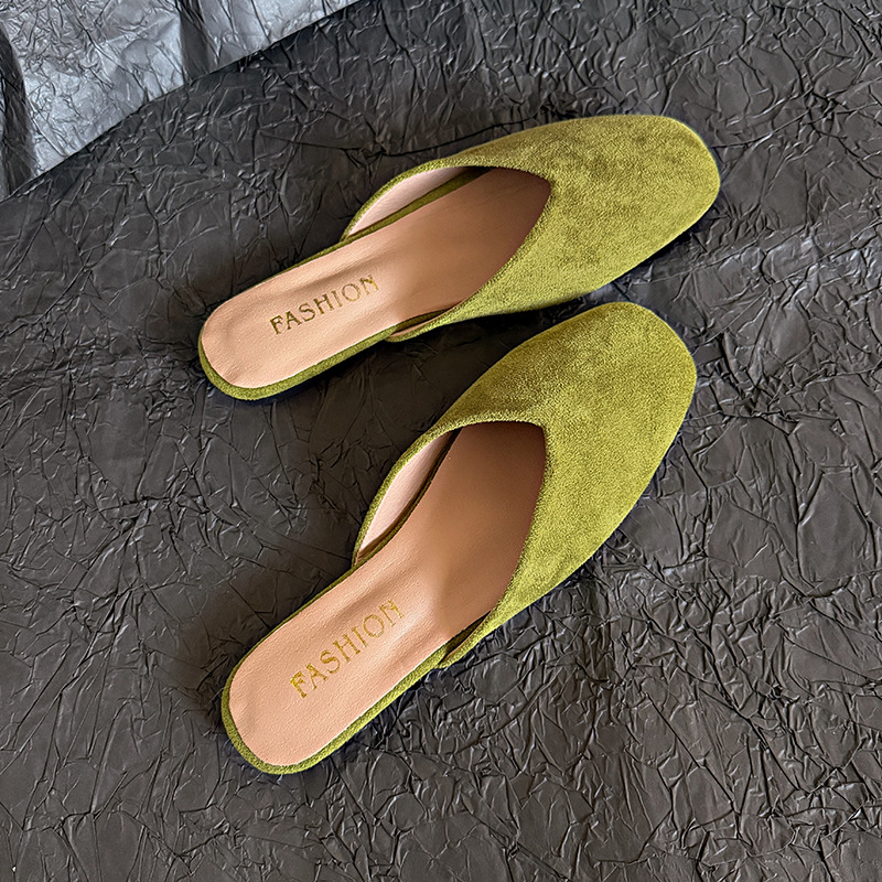 نعال منزلية نسائية صيفية، مفتو - مراجعة Slip On Mule Flat وسعره