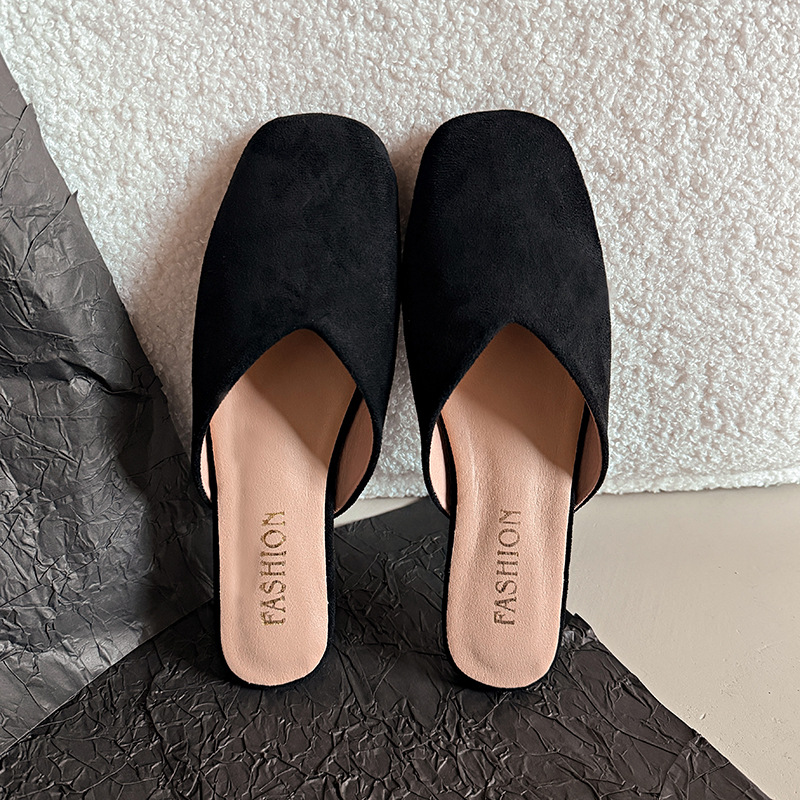 نعال منزلية نسائية صيفية، مفتو - مراجعة Slip On Mule Flat وسعره