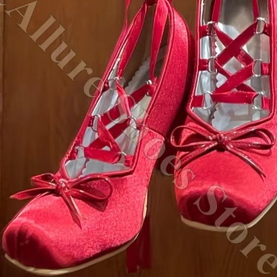 أحذية باليه نسائية Y2K من السا - مراجعة Ribbon Tie Heel وسعره