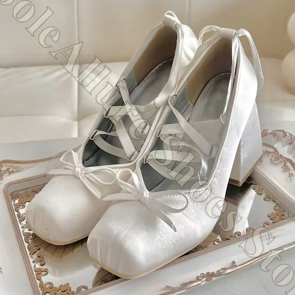 أحذية باليه نسائية Y2K من السا - مراجعة Ribbon Tie Heel وسعره