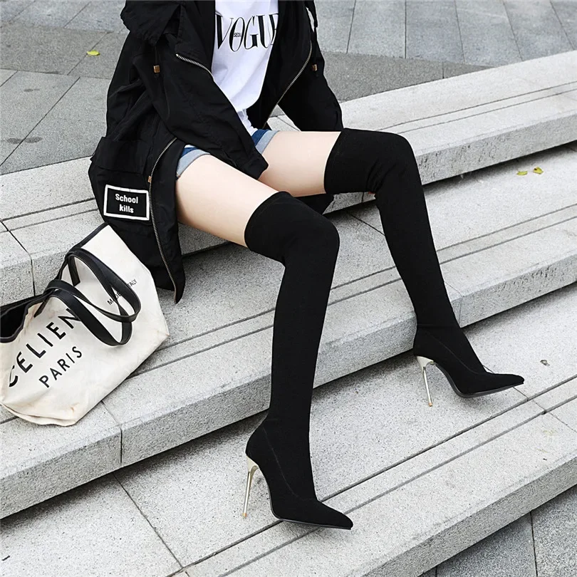 حجم كبير تمتد ليوبارد فوق الرك - مراجعة Sock Boot Women وسعره