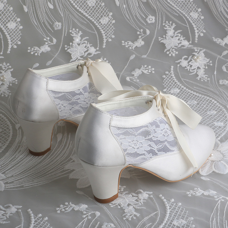 تخصيص كتلة الكعوب أحذية الزفاف - مراجعة Ribbon Tie Heel وسعره