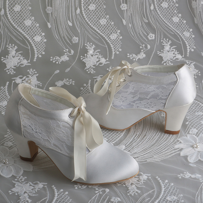 تخصيص كتلة الكعوب أحذية الزفاف - مراجعة Ribbon Tie Heel وسعره