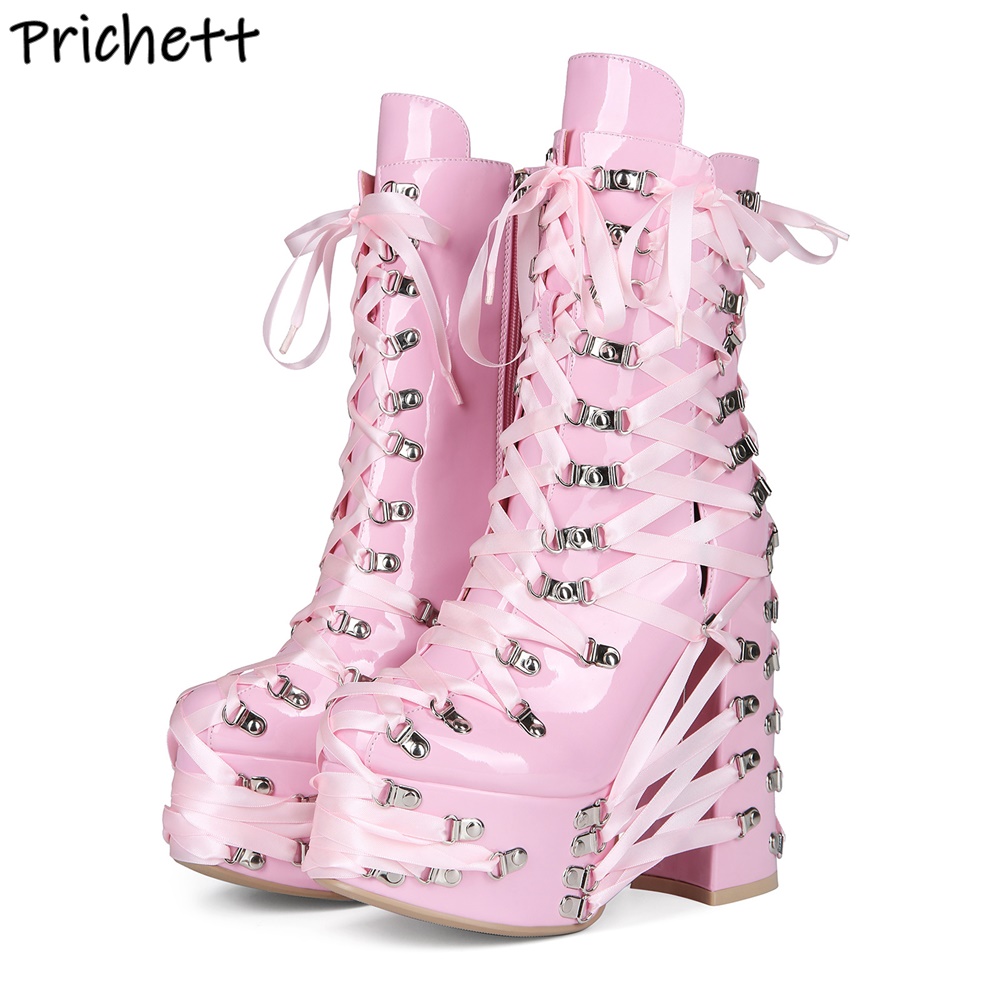 أسود وردي الصليب تعادل حذاء من - مراجعة Ribbon Tie Heel وسعره