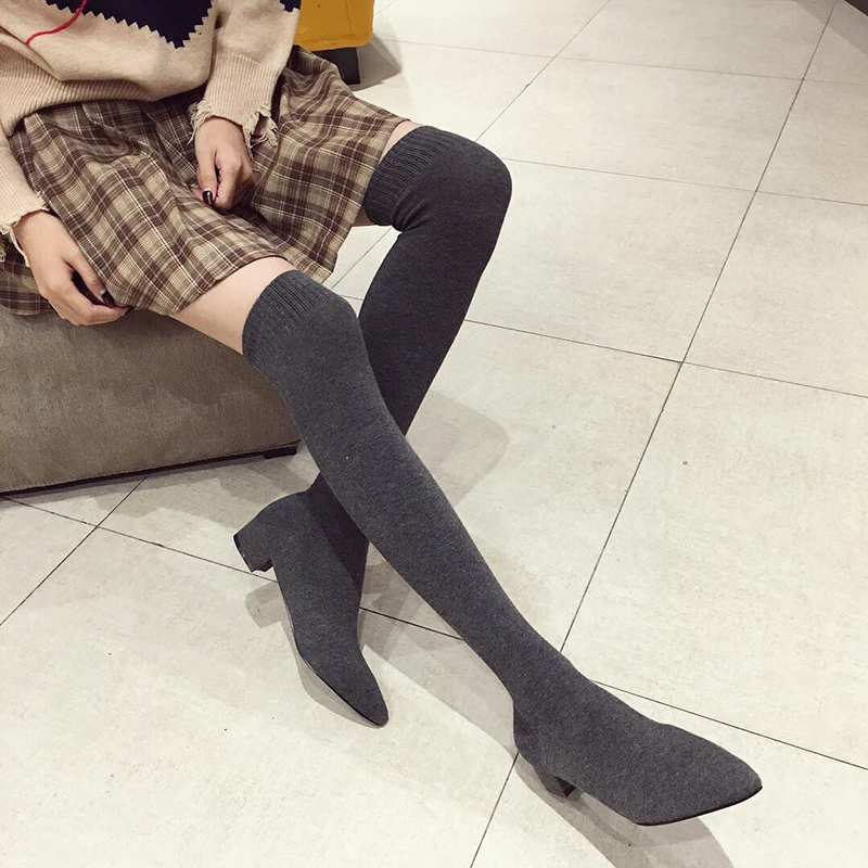 أحذية نسائية سوداء بكعب منخفض، - مراجعة Sock Boot Women وسعره