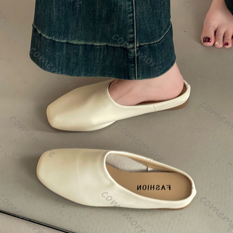 Comemore ريترو ساحة رئيس باوتو - مراجعة Slip On Mule Flat وسعره