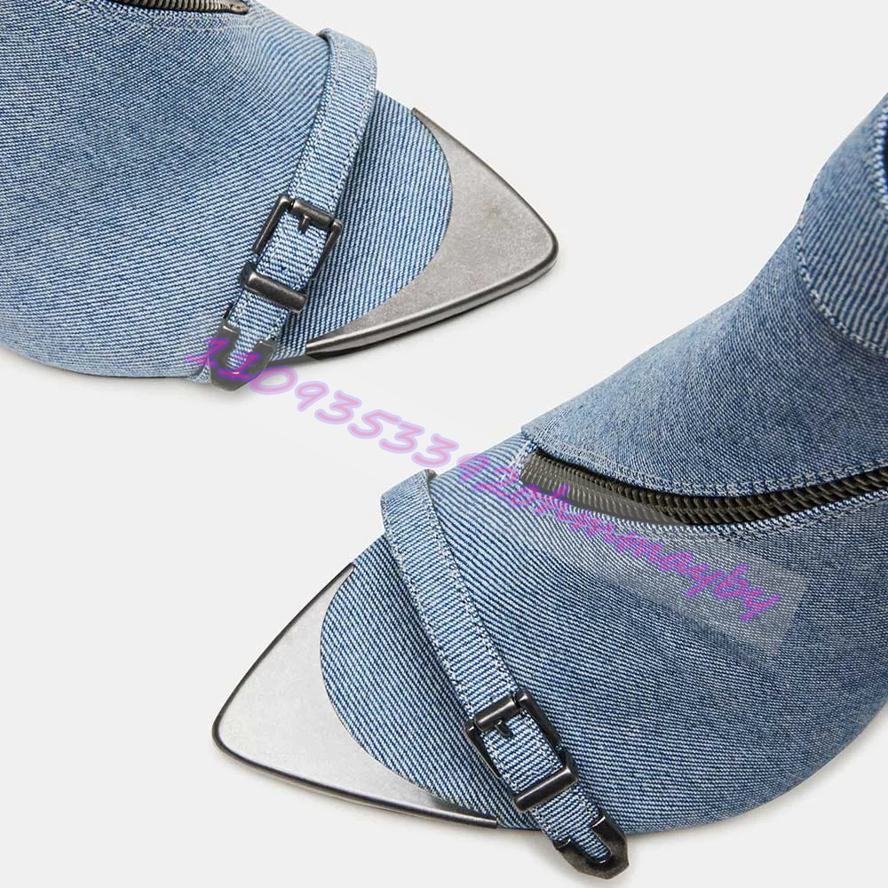 أحذية نسائية صيفية من الدنيم ا - مراجعة Pointed Toe Flat وسعره