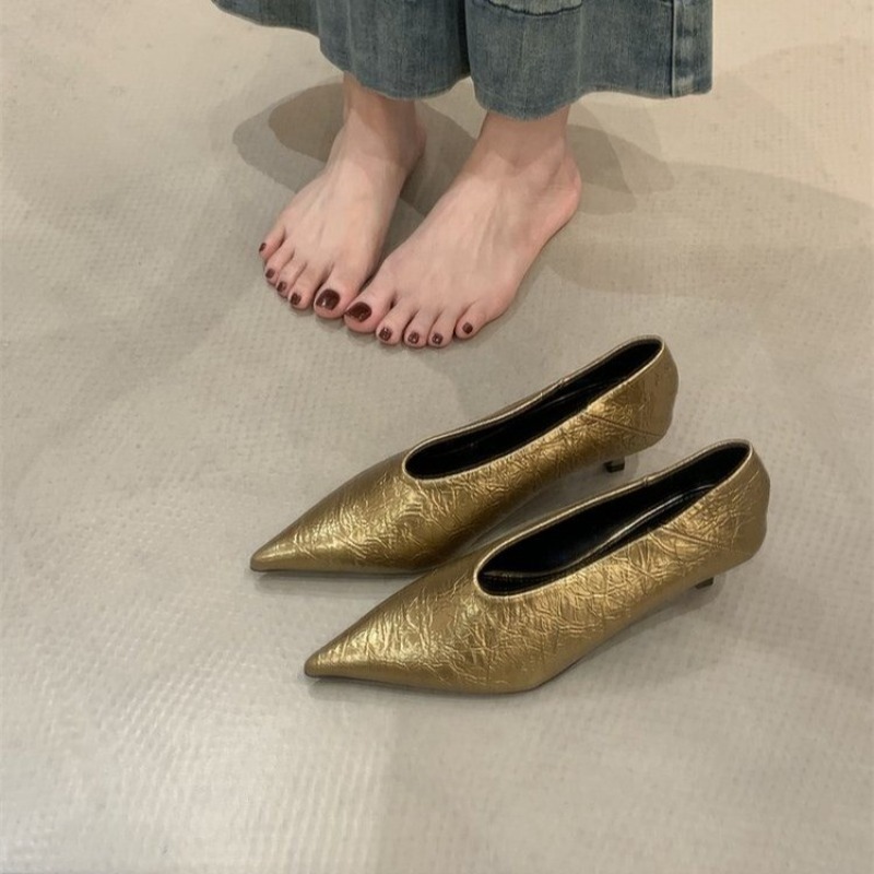 2025 خريف جديد ركاب الرياح كعب - مراجعة Pointed Toe Flat وسعره