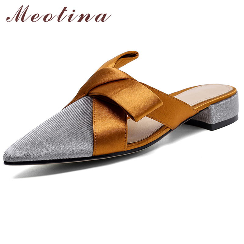Meotina صندل مسطح أشار تو البغ - مراجعة Slip On Mule Flat وسعره