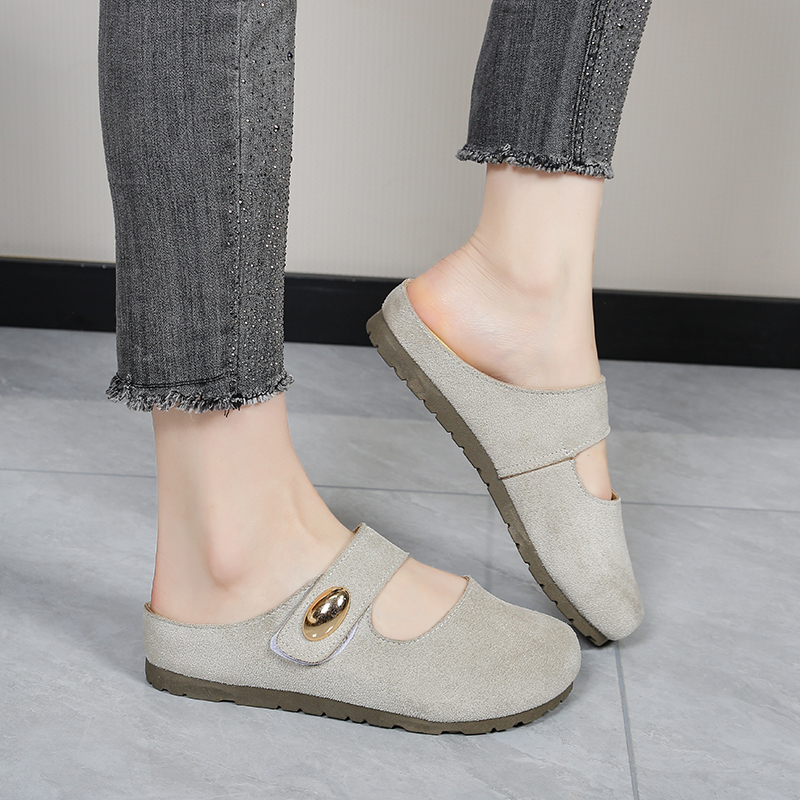 حذاء ماري جين مسطح من الجلد ال - مراجعة Slip On Mule Flat وسعره