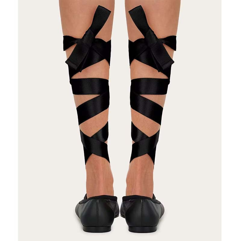 أحذية الباليه النسائية المسطحة - مراجعة Ribbon Tie Heel وسعره