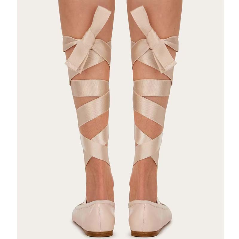 أحذية الباليه النسائية المسطحة - مراجعة Ribbon Tie Heel وسعره