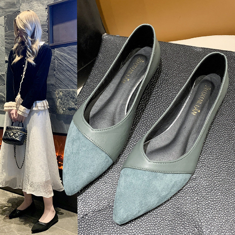 أحذية جلدية سوداء مسطحة للنساء - مراجعة Pointed Toe Flat وسعره