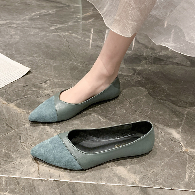 أحذية جلدية سوداء مسطحة للنساء - مراجعة Pointed Toe Flat وسعره