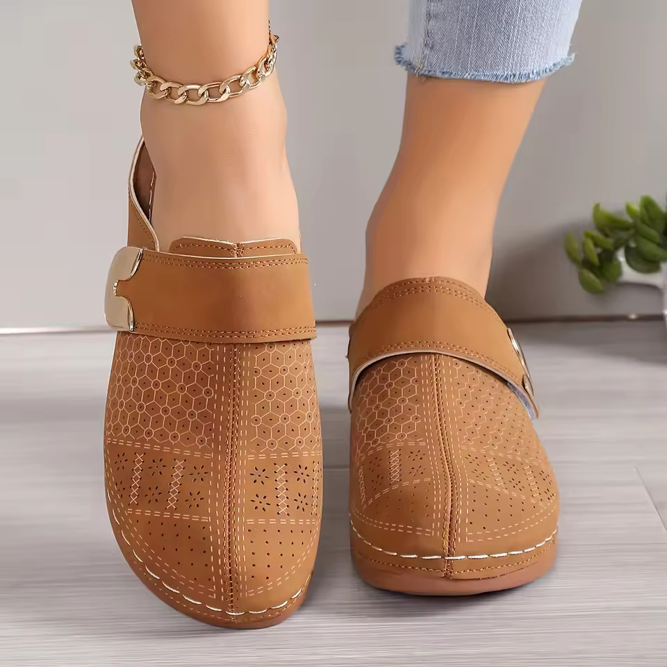 أحذية نسائية مريحة بدون كعب، أ - مراجعة Slip On Mule Flat وسعره