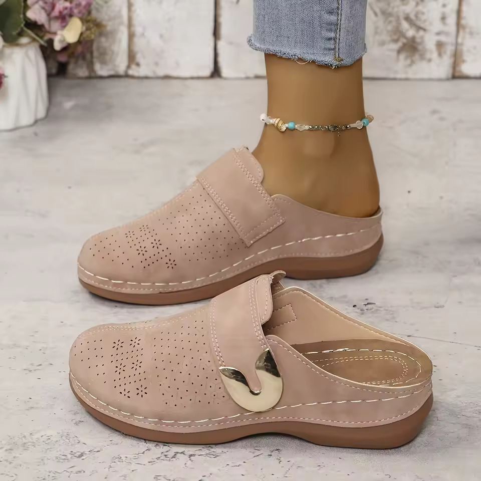 أحذية نسائية مريحة بدون كعب، أ - مراجعة Slip On Mule Flat وسعره