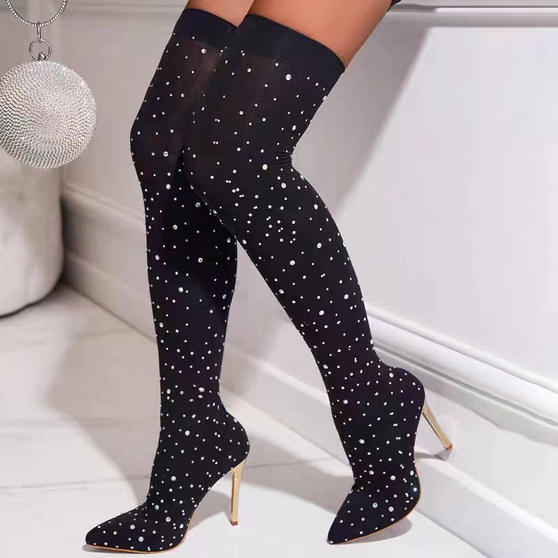 حجر الراين سليم الساق تمتد جور - مراجعة Sock Boot Women وسعره