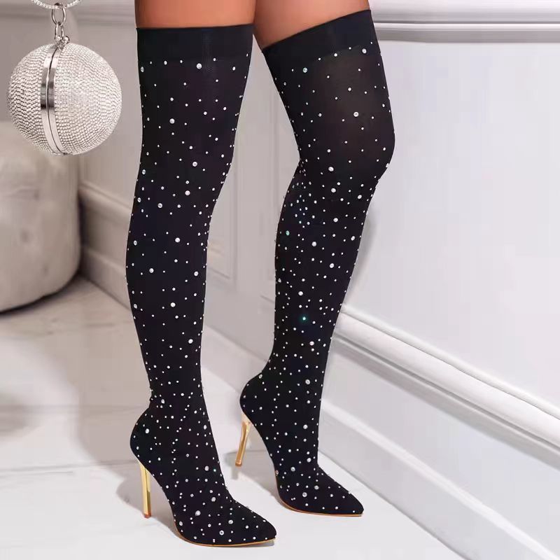 حجر الراين سليم الساق تمتد جور - مراجعة Sock Boot Women وسعره
