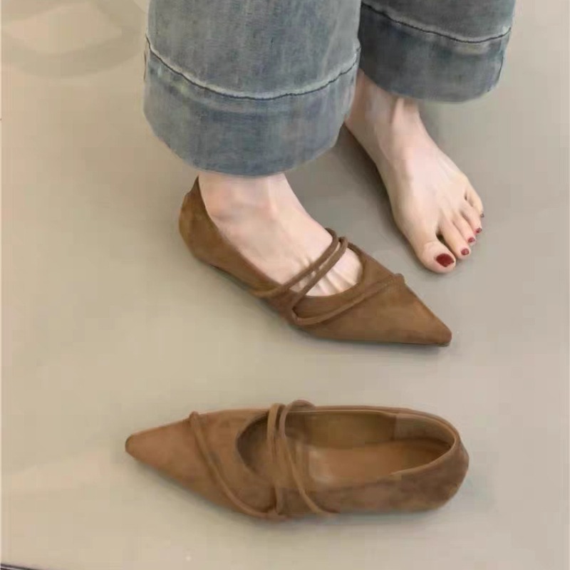 أحذية باليه مسطحة بتصميم عتيق، - مراجعة Pointed Toe Flat وسعره