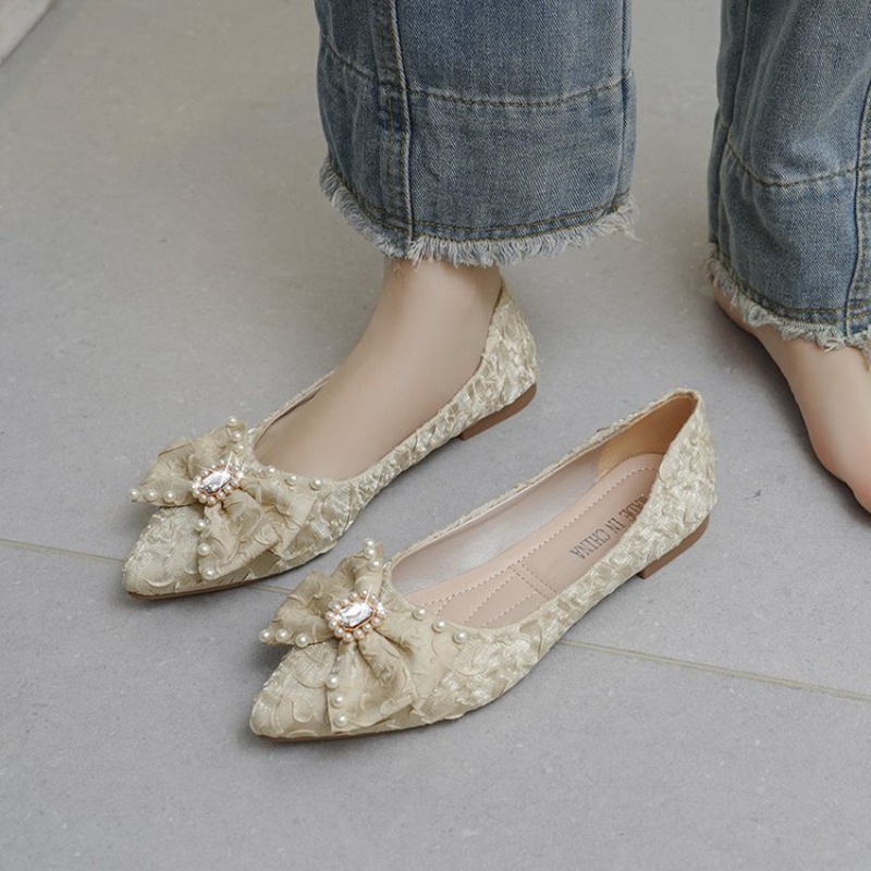 أحذية نسائية مسطحة لامعة جديدة - مراجعة Pointed Toe Flat وسعره
