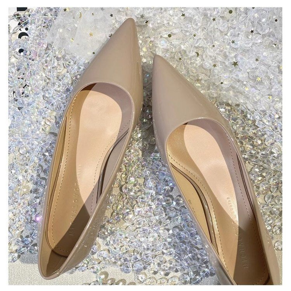 أحذية نسائية مدببة من الجلد ال - مراجعة Pointed Toe Flat وسعره