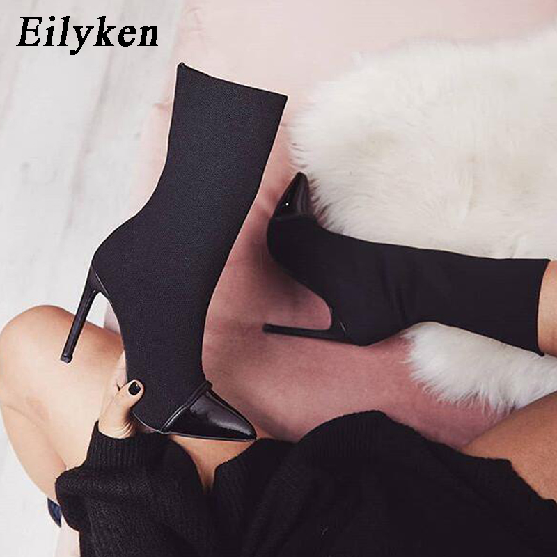 Eilyken سترتش قصير حذاء من الج - مراجعة Sock Boot Women وسعره