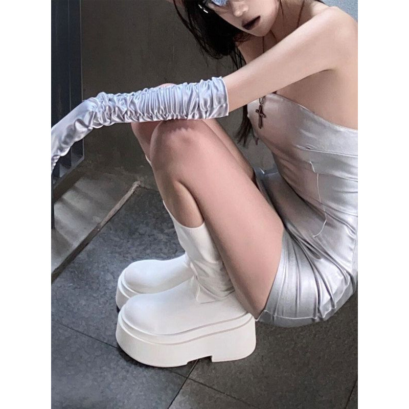 أحذية طويلة بنعل سميك للنساء ف - مراجعة Sock Boot Women وسعره