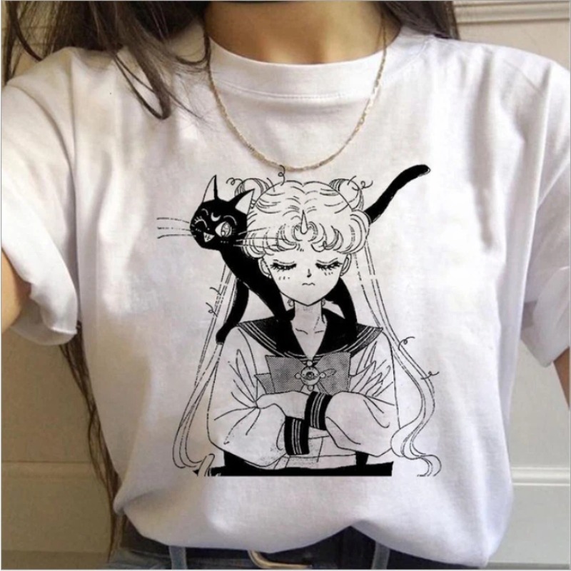 تي شيرت 90s أنيمي بحار القمر ر - مراجعة Women'S Shoes In The 90S وسعره
