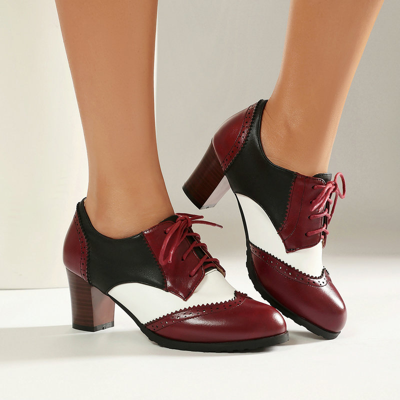 أحذية أكسفورد كلاسيكية بلونين  - مراجعة Women'S Xti Shoes وسعره