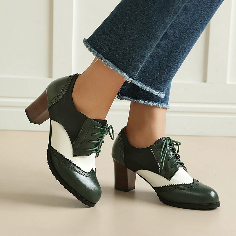 أحذية أكسفورد كلاسيكية بلونين  - مراجعة Women'S Xti Shoes وسعره