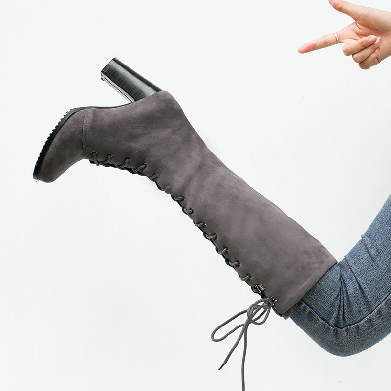 أحذية نسائية بكعب عالٍ سميك من - مراجعة Sock Boot Women وسعره